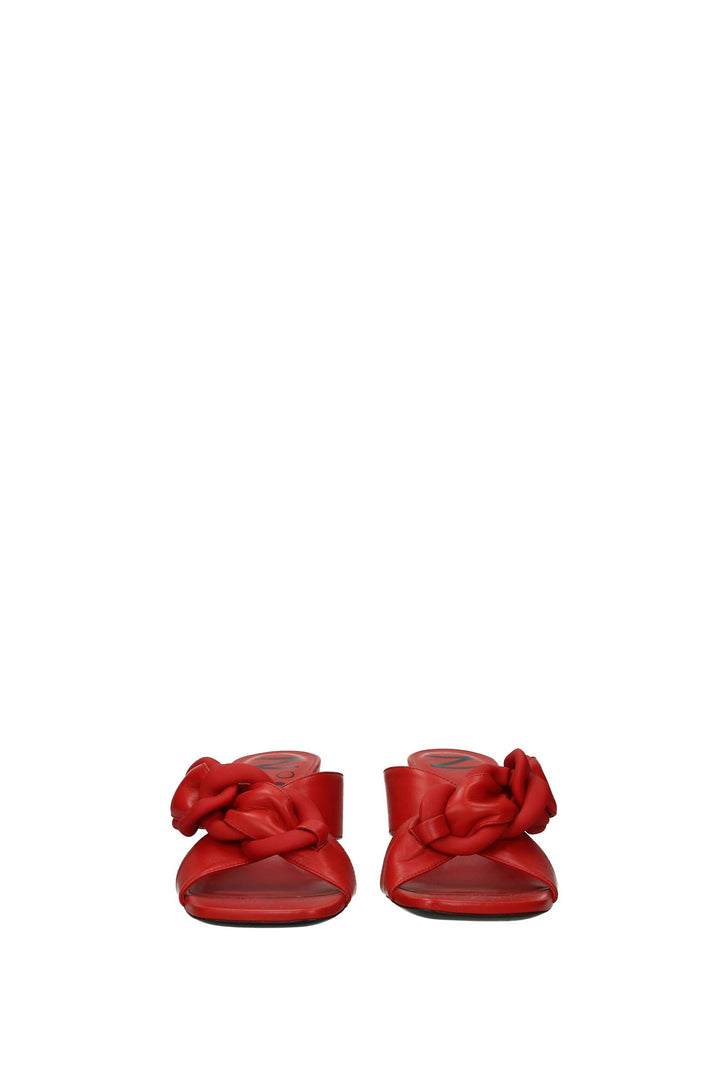Sandali Pelle Rosso Papavero - N°21 - Donna