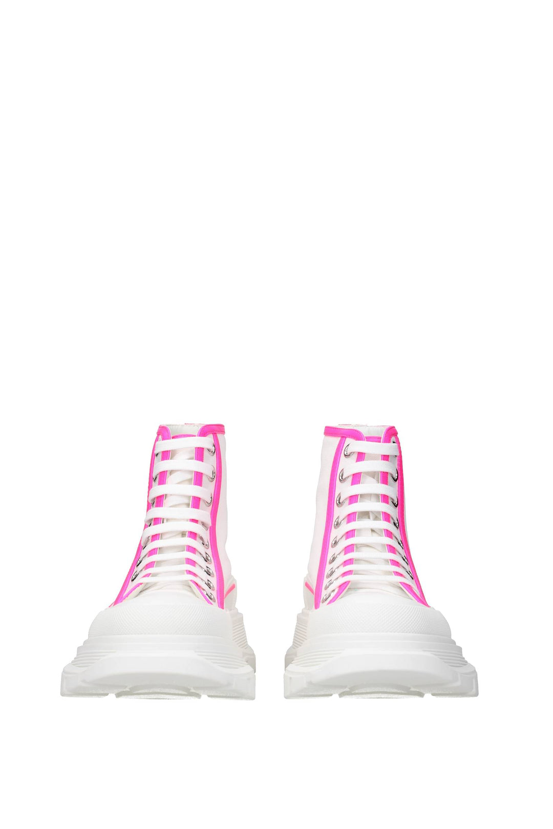 Sneakers Tessuto Bianco Rosa Fluo - Alexander McQueen - Donna
