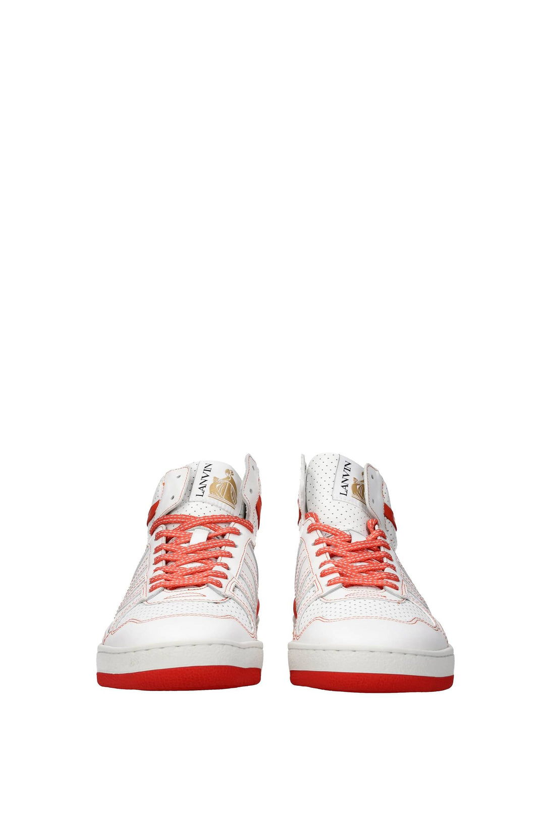 Sneakers Pelle Bianco Arancione - Lanvin - Uomo