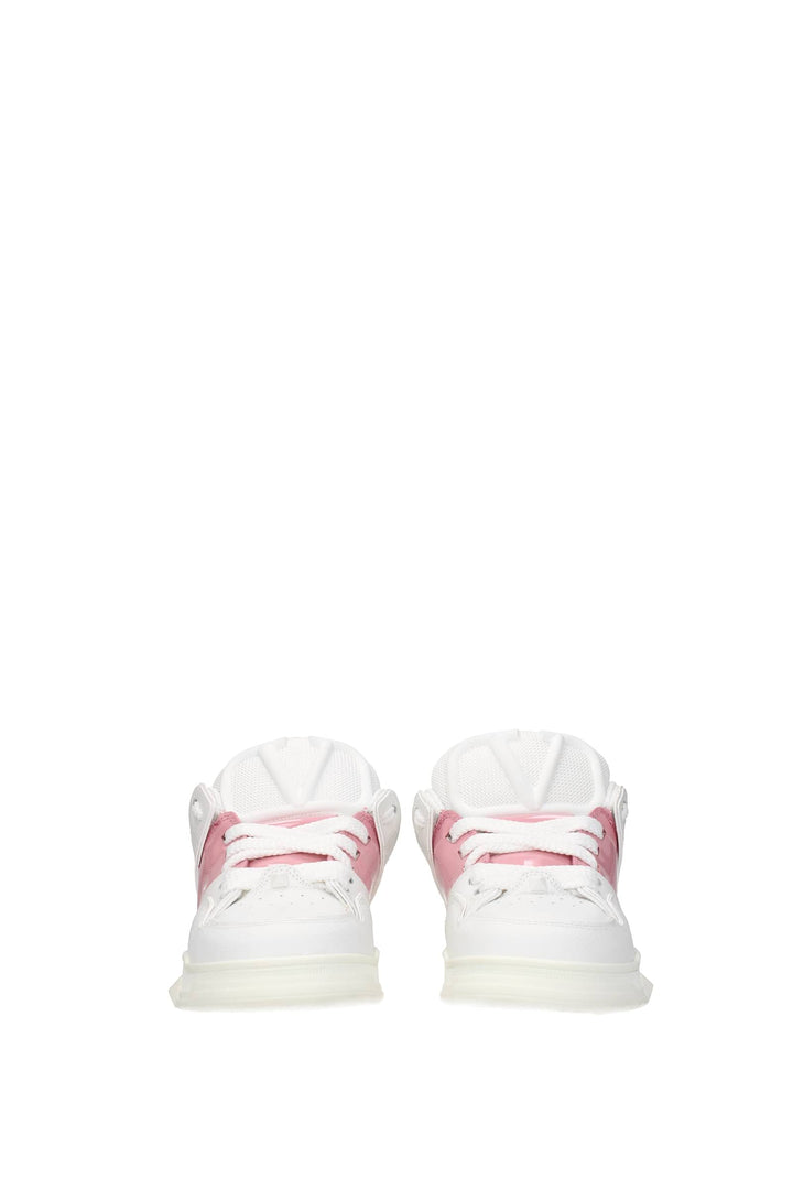 Sneakers Pelle Bianco Rosa - Valentino Garavani - Donna