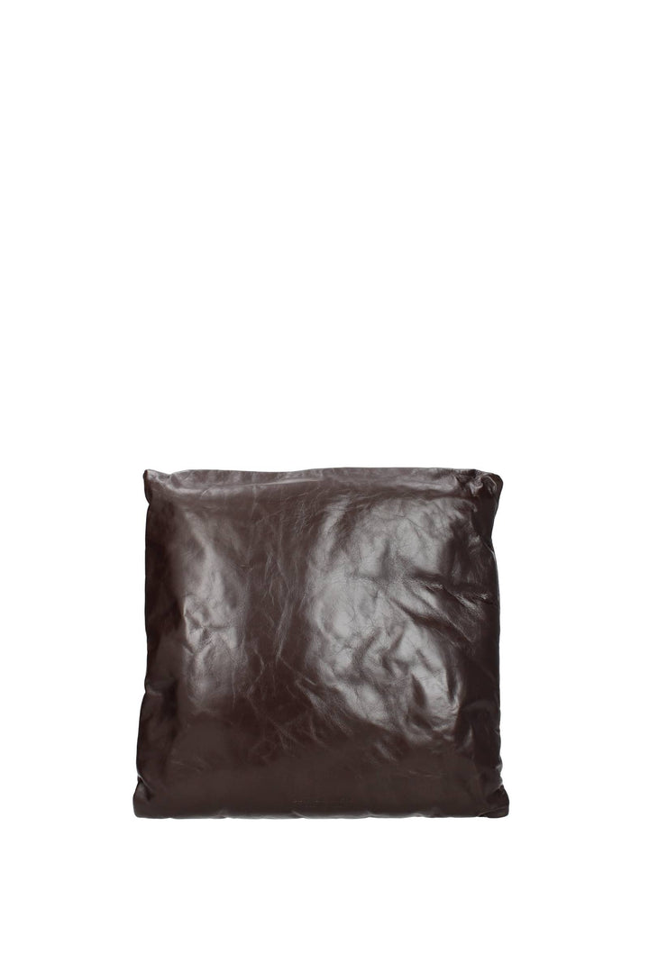 Pochette Cushion Pelle Marrone Cioccolato Fondente - Bottega Veneta - Donna