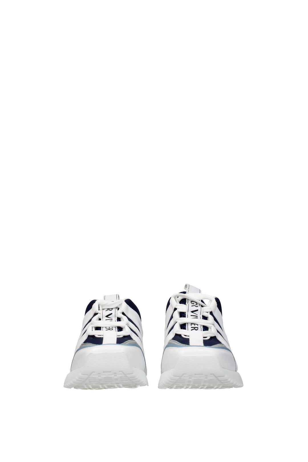 Sneakers Tessuto Bianco Blu Scuro - Roger Vivier - Donna