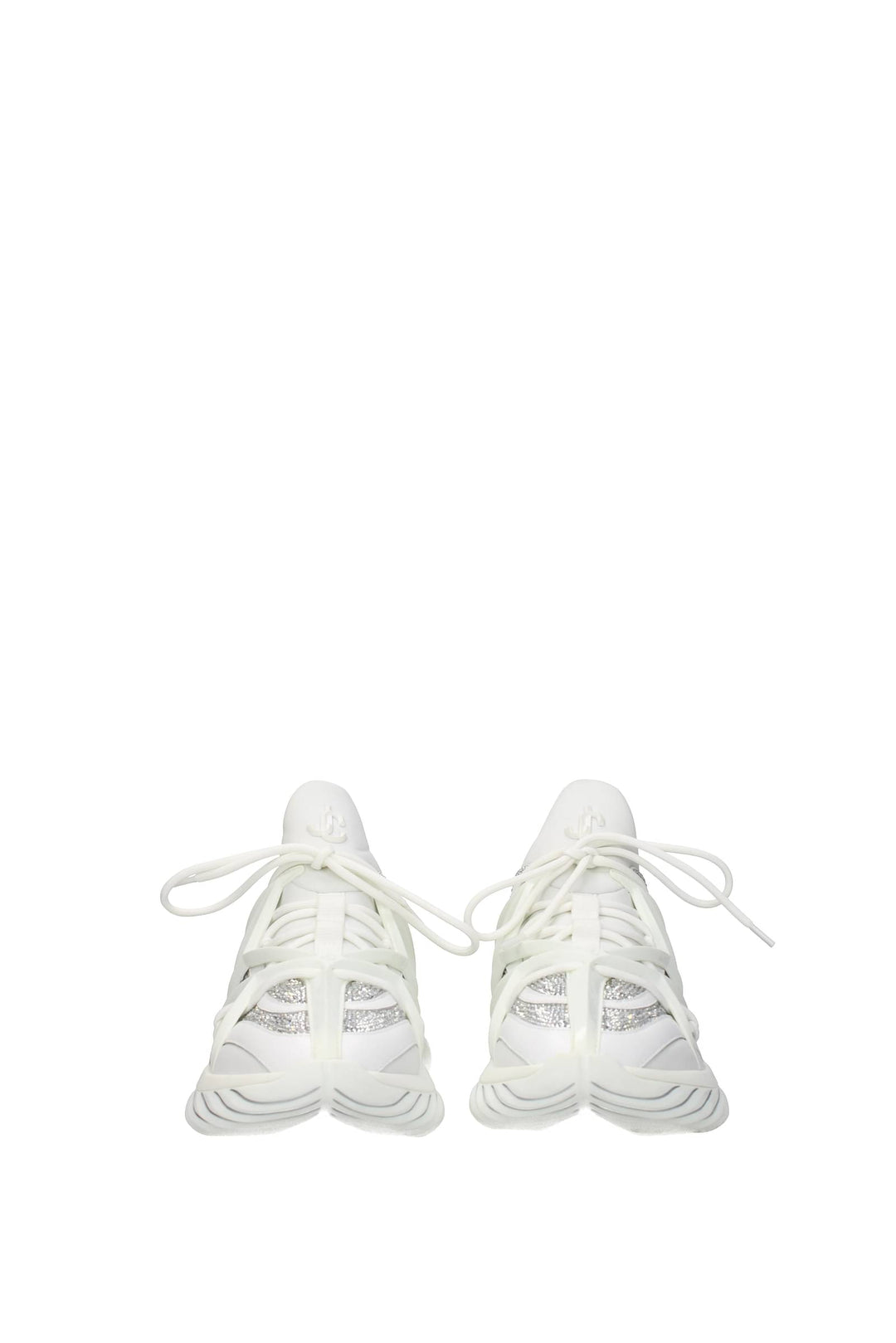 Sneakers Cosmos Tessuto Bianco Argento - Jimmy Choo - Donna