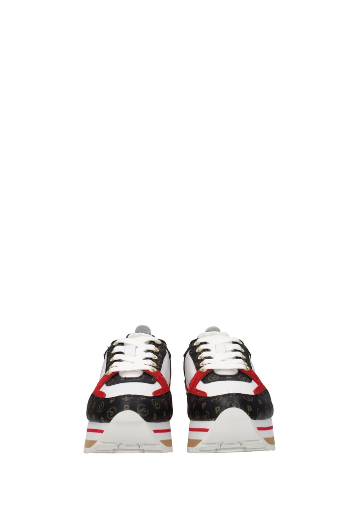 Sneakers Tessuto Bianco Rosso - Pollini - Donna