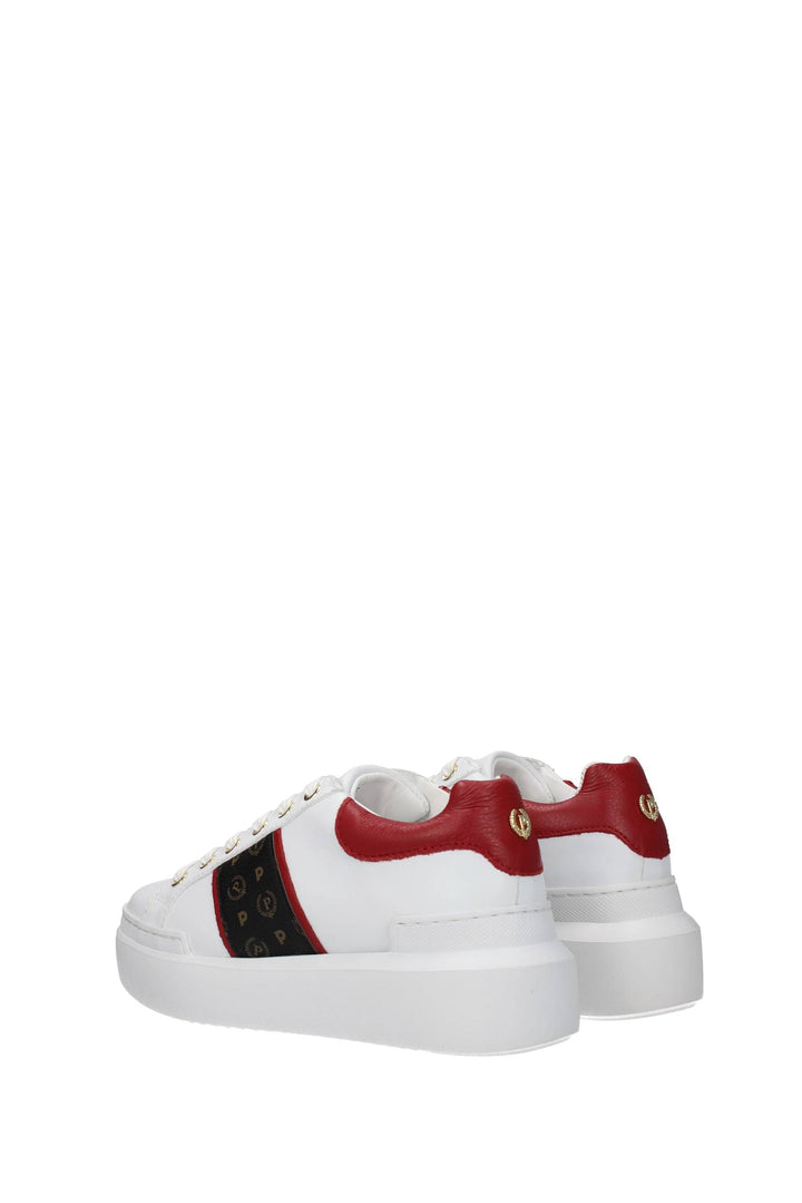 Sneakers Poliuretano Bianco Rosso - Pollini - Donna