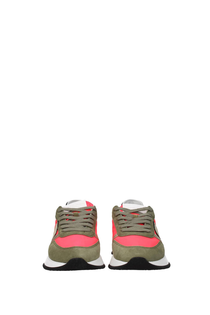 Sneakers Tropez 2.1 Ortholite Tessuto Verde Fuxia - Philippe Model - Donna