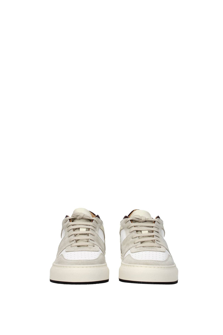 Sneakers Pelle Bianco Tortora - Common Projects - Donna