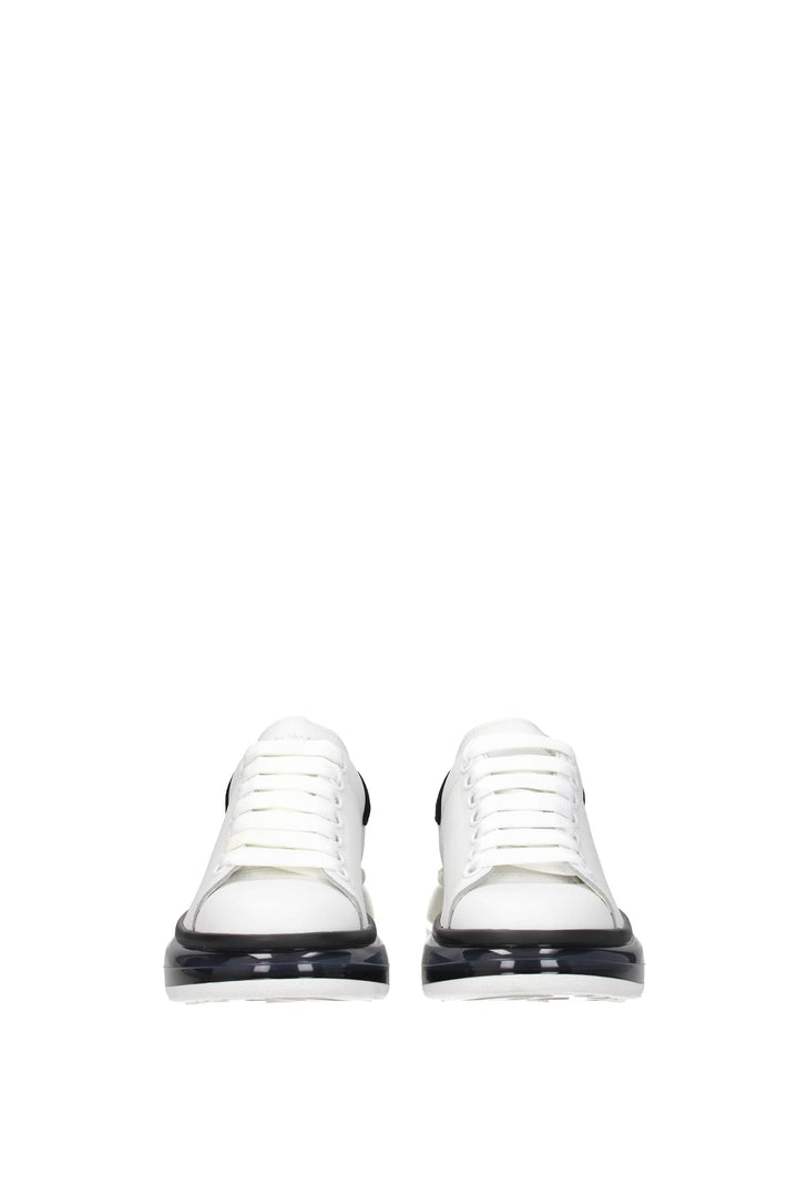 Sneakers Oversize Pelle Bianco Nero - Alexander McQueen - Donna