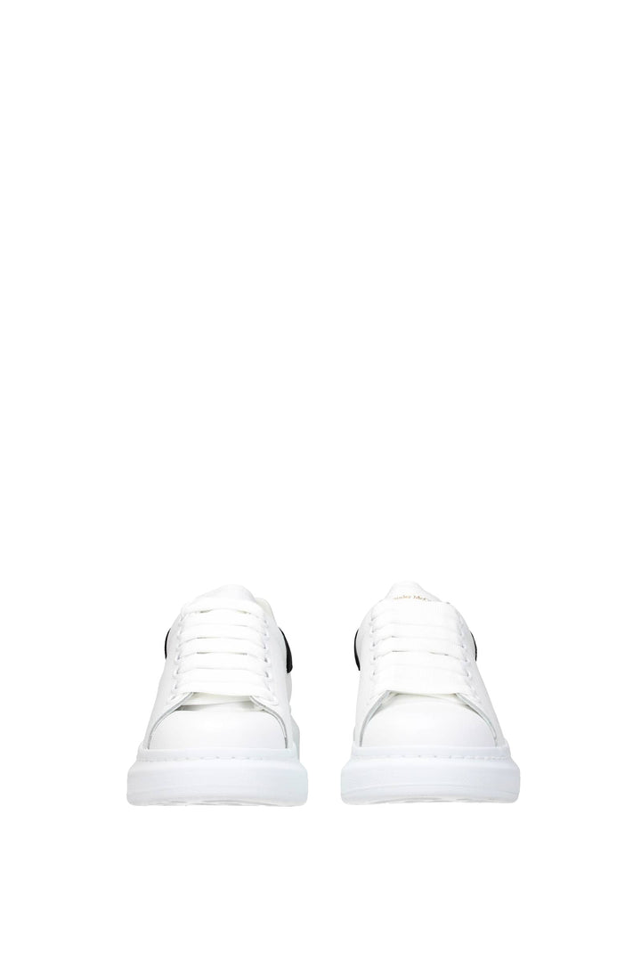 Sneakers Oversize Pelle Bianco Nero - Alexander McQueen - Donna