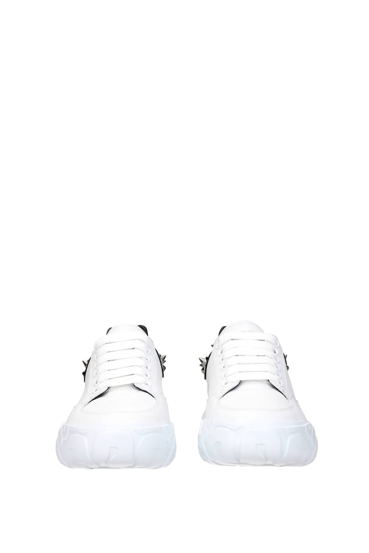 Sneakers Pelle Bianco Nero - Alexander McQueen - Uomo