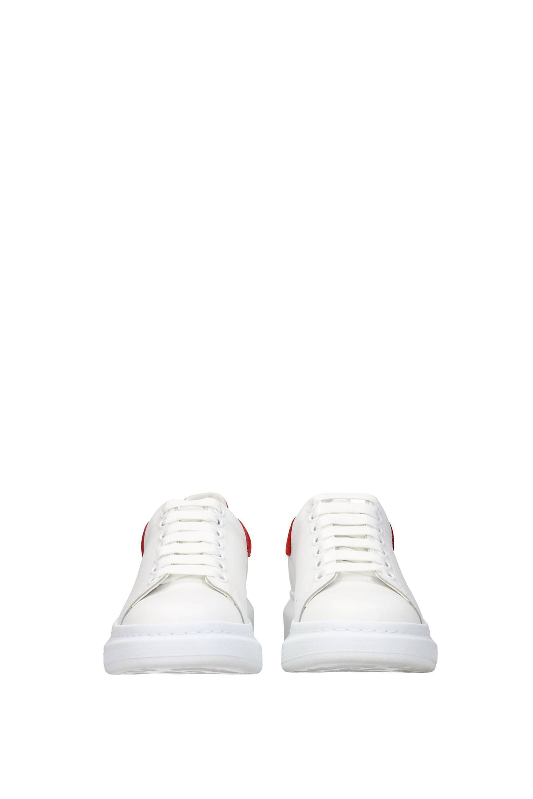 Sneakers Oversize Pelle Bianco Rosso - Alexander McQueen - Uomo