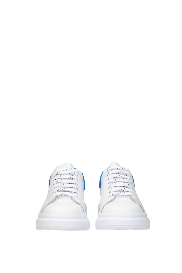 Sneakers Oversize Pelle Bianco Blu - Alexander McQueen - Uomo