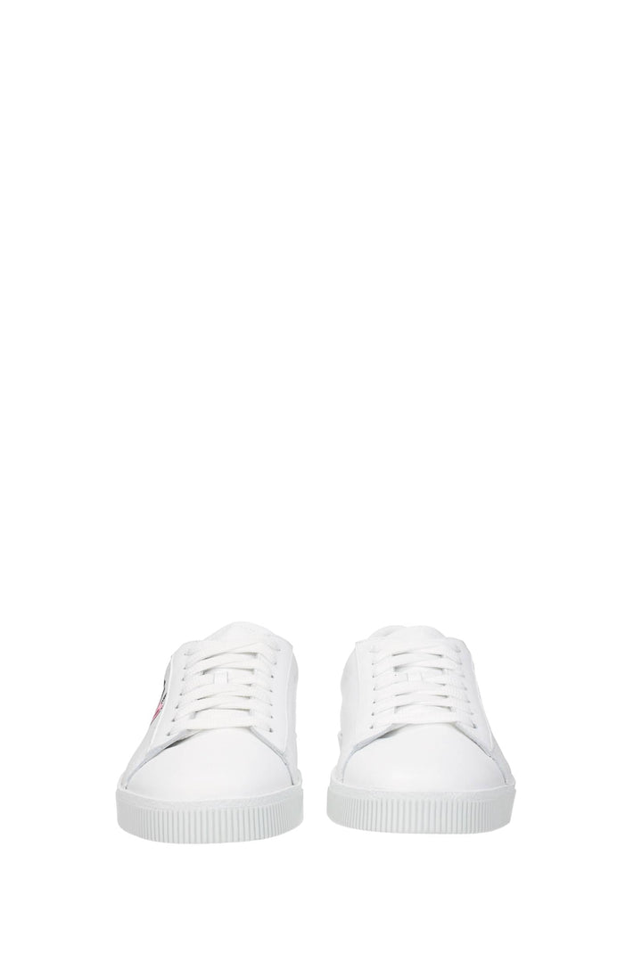 Sneakers Icon Pelle Bianco Nero - Dsquared2 - Donna