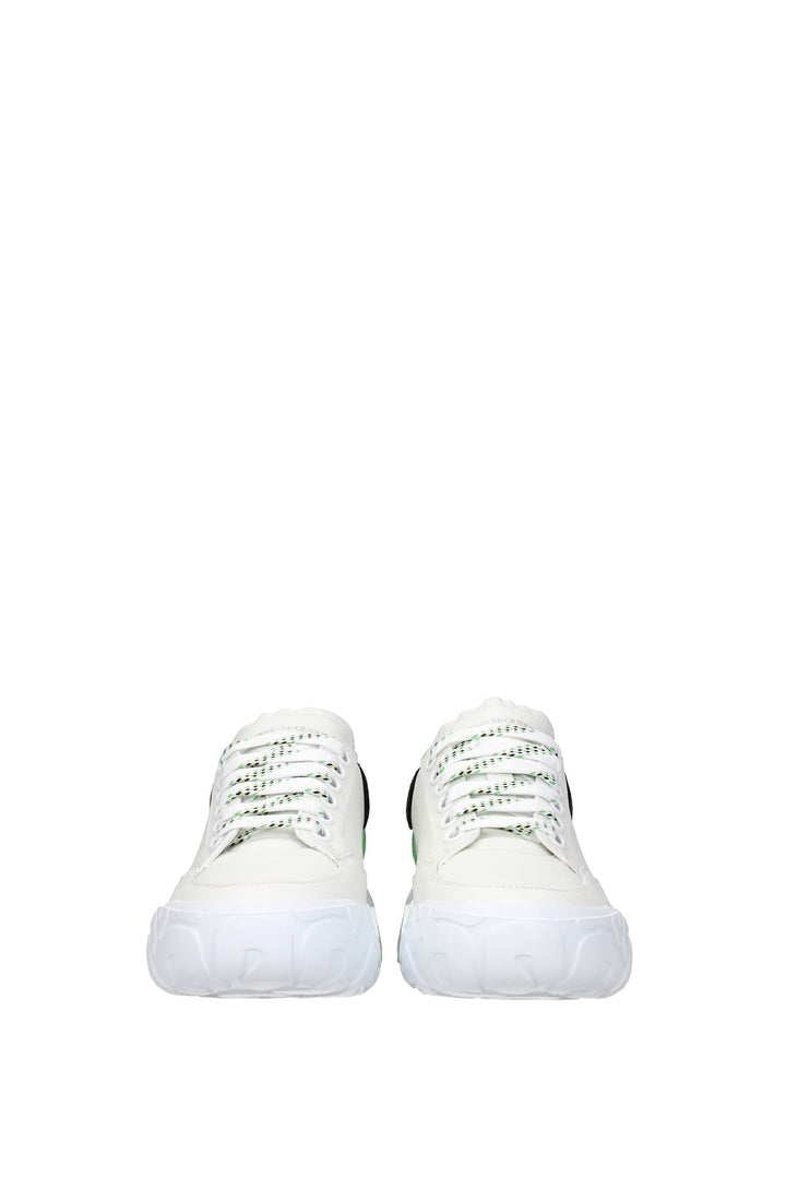 Sneakers Court Pelle Bianco Verde - Alexander McQueen - Donna