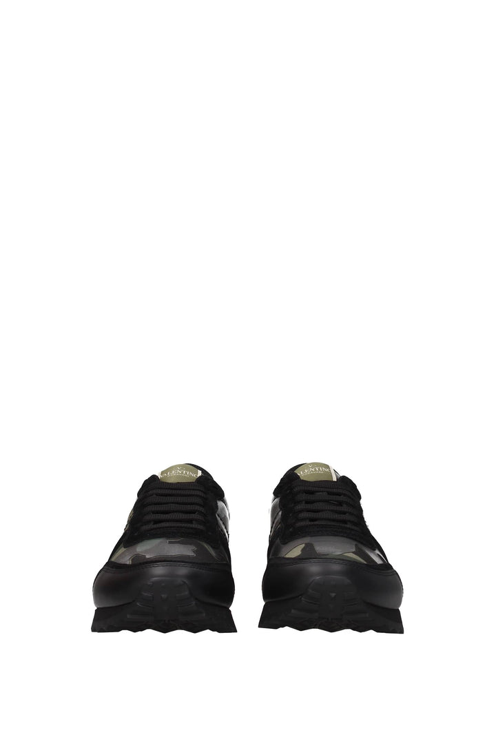 Sneakers Pelle Nero Verde Militare - Valentino Garavani - Uomo