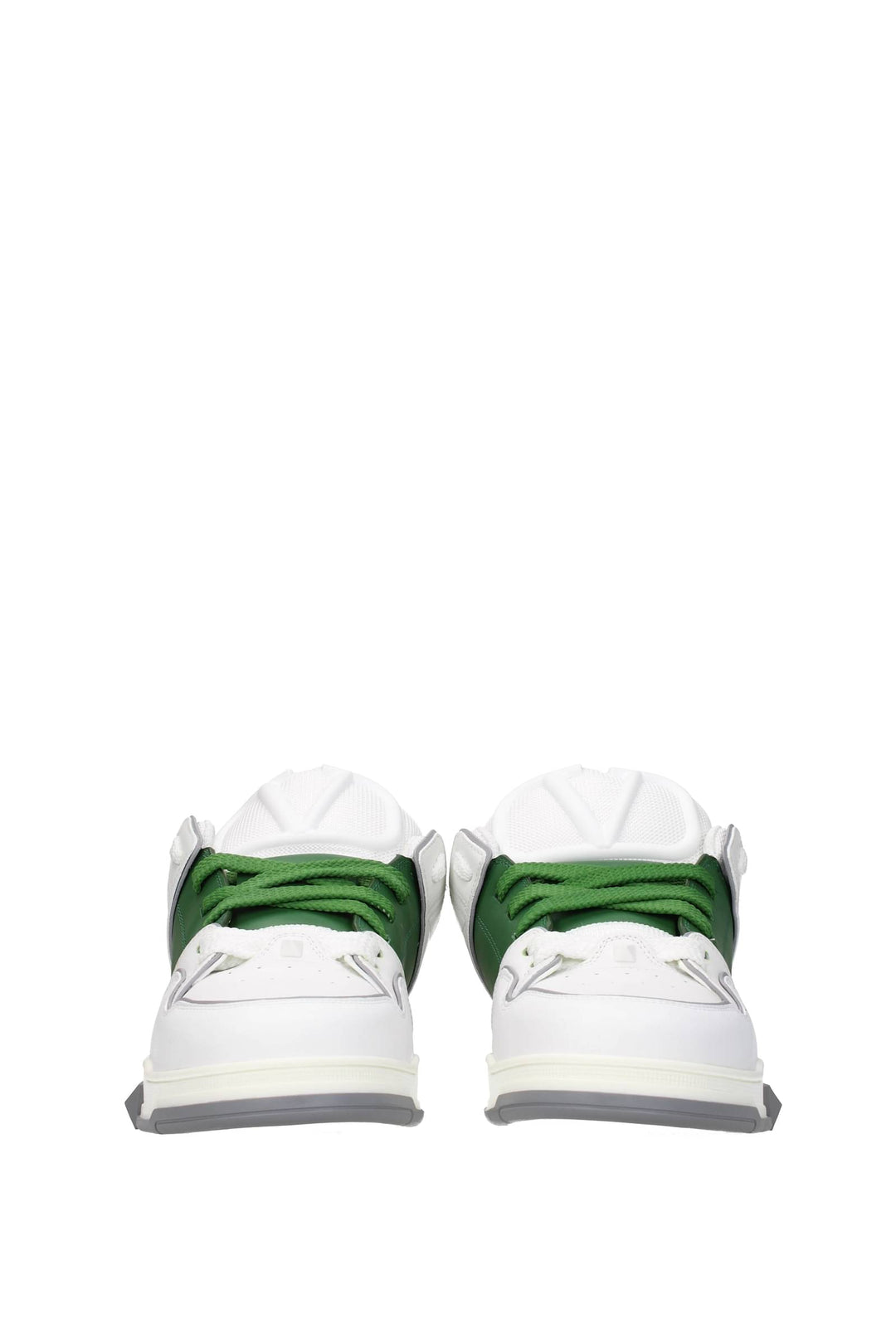 Sneakers Open Skate Pelle Bianco Verde - Valentino Garavani - Uomo