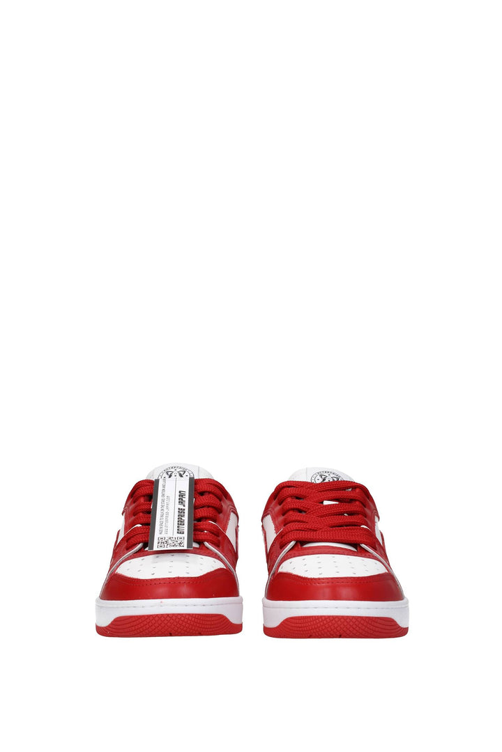 Sneakers Rocket Pelle Rosso Bianco - Enterprise Japan - Uomo