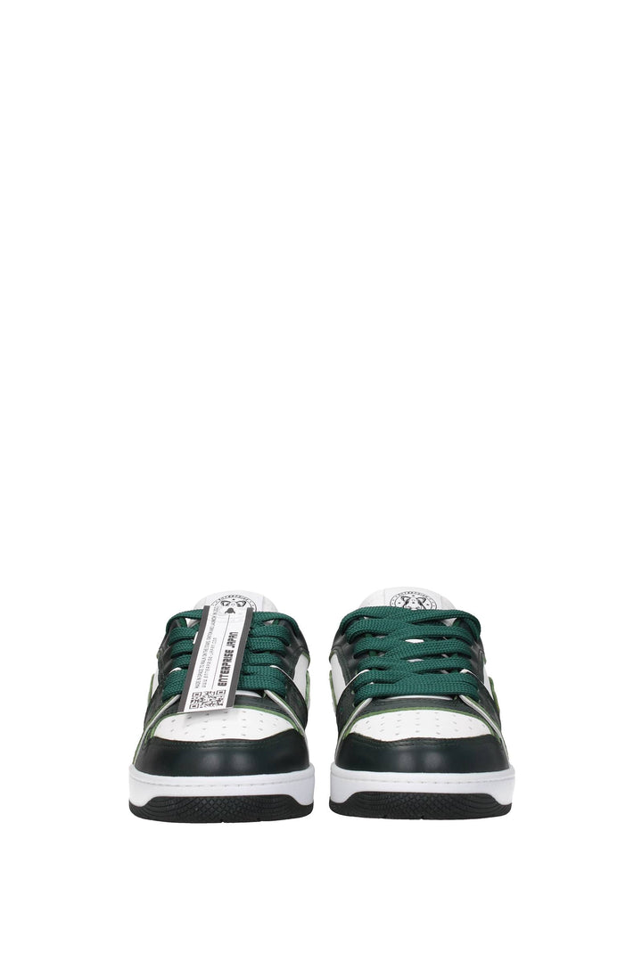 Sneakers Rocket Pelle Verde Bianco - Enterprise Japan - Uomo