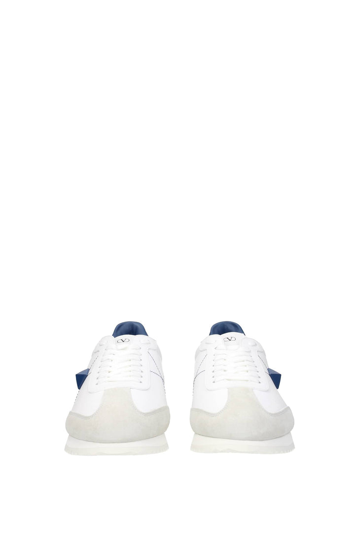 Sneakers Pelle Bianco Blu - Valentino Garavani - Uomo