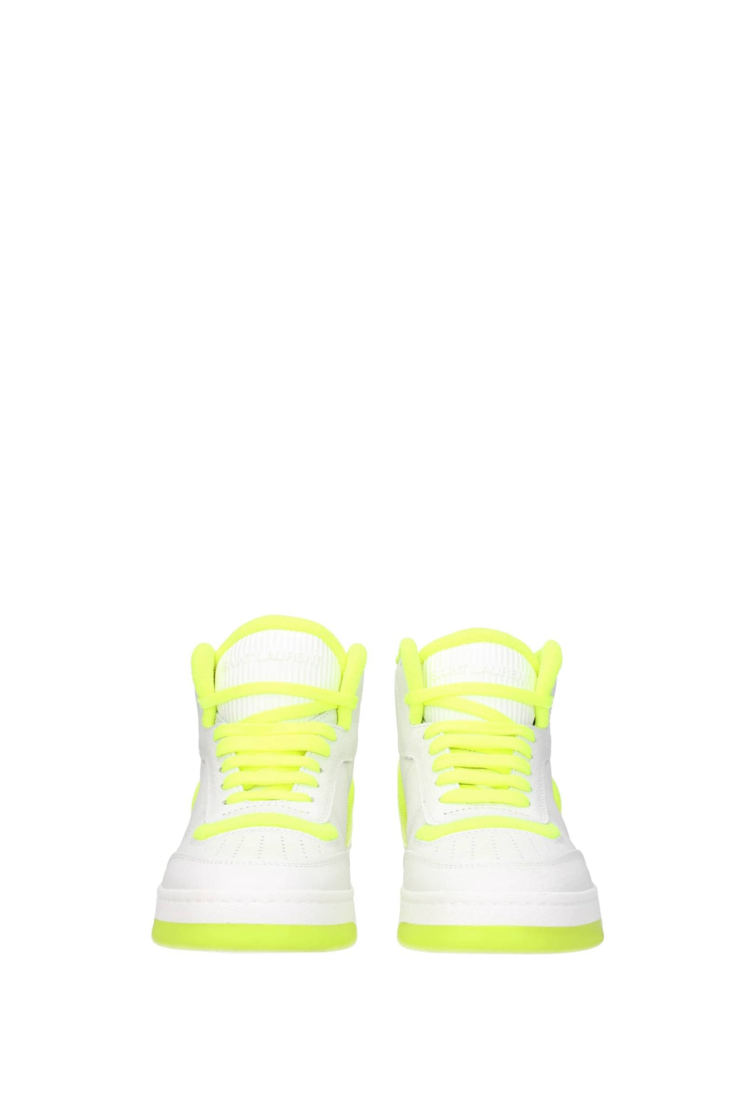 Sneakers Pelle Bianco Giallo Fluo - Saint Laurent - Donna