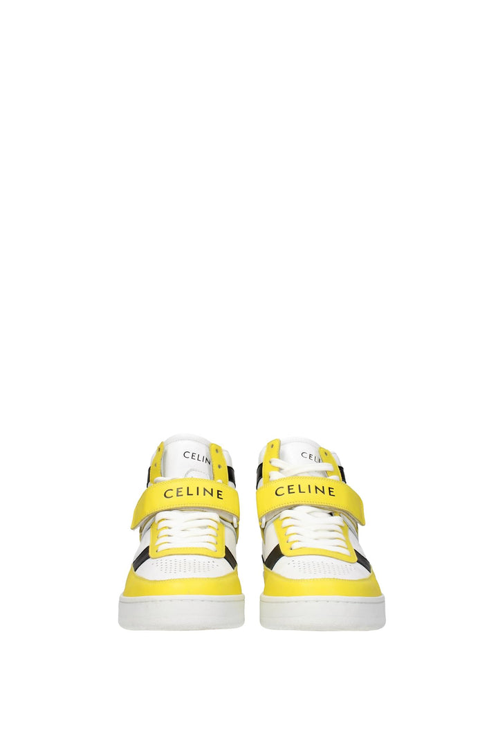 Sneakers Pelle Bianco Giallo - Celine - Uomo