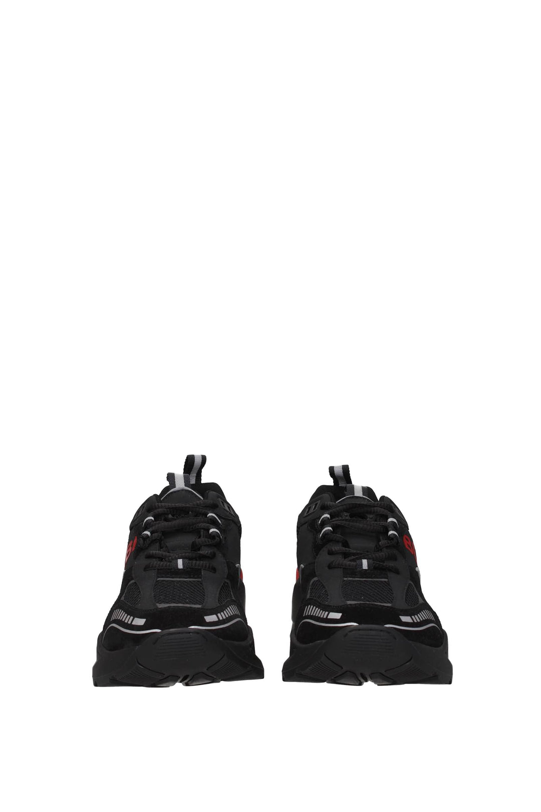 Sneakers Camoscio Nero Rosso - Burberry - Uomo