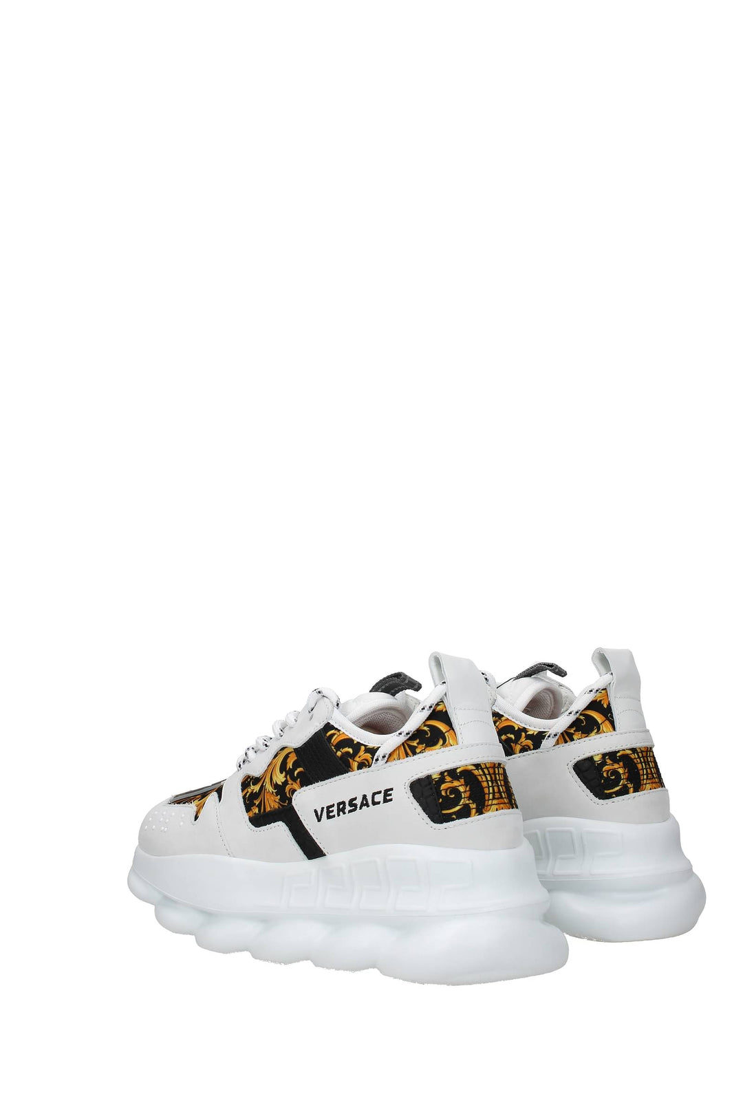 Sneakers Chain Reaction 2 Camoscio Bianco - Versace - Donna