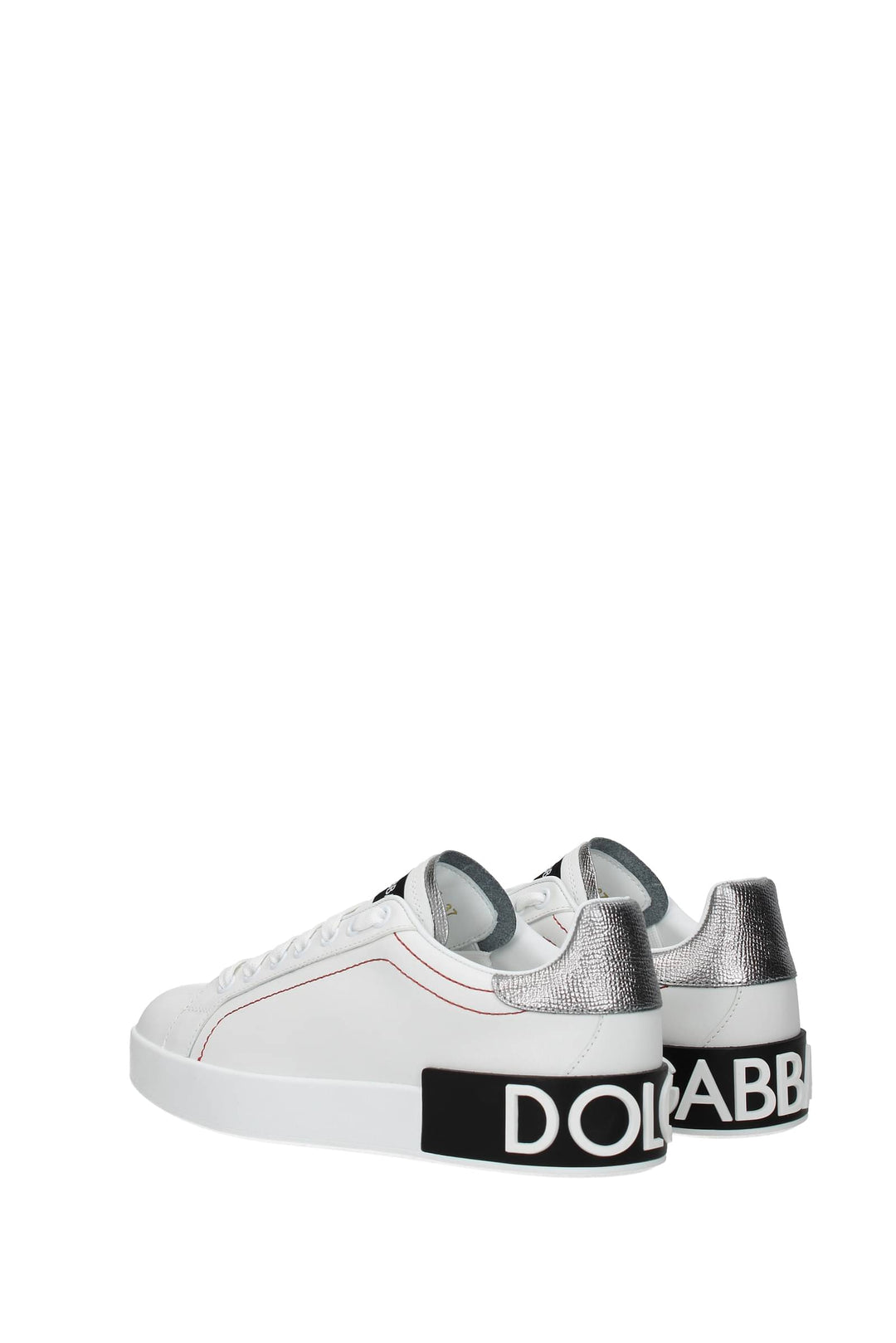 Sneakers Pelle Bianco Argento - Dolce&Gabbana - Donna