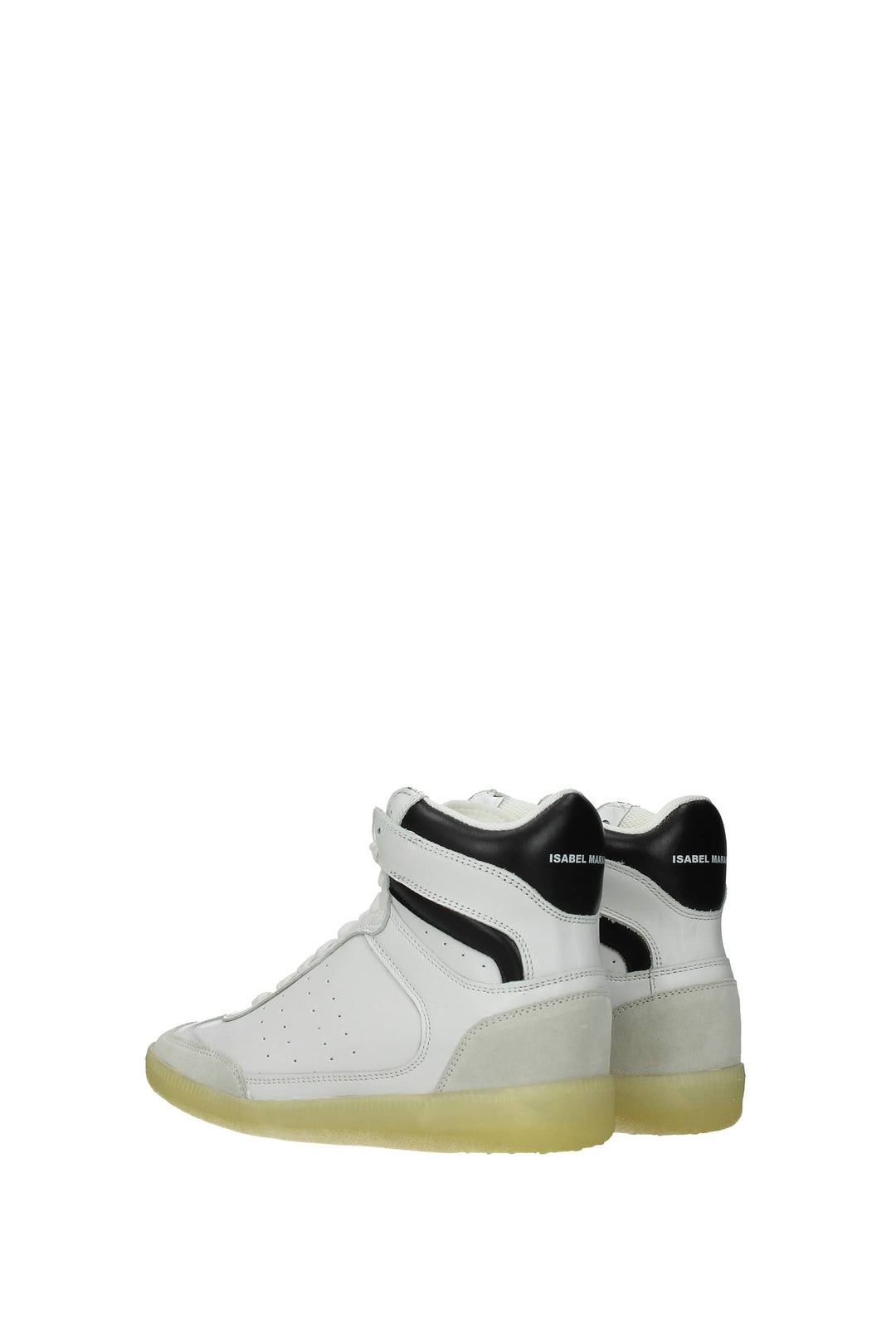 Sneakers Pelle Bianco Nero - Isabel Marant - Donna