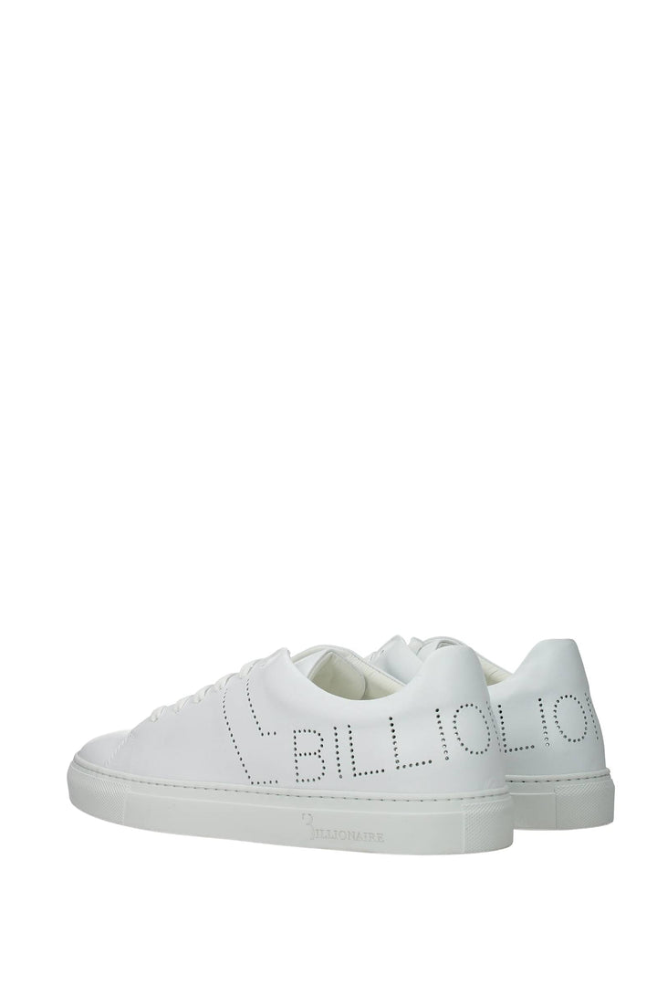 Sneakers Pelle Bianco Bianco Ottico - Billionaire - Uomo