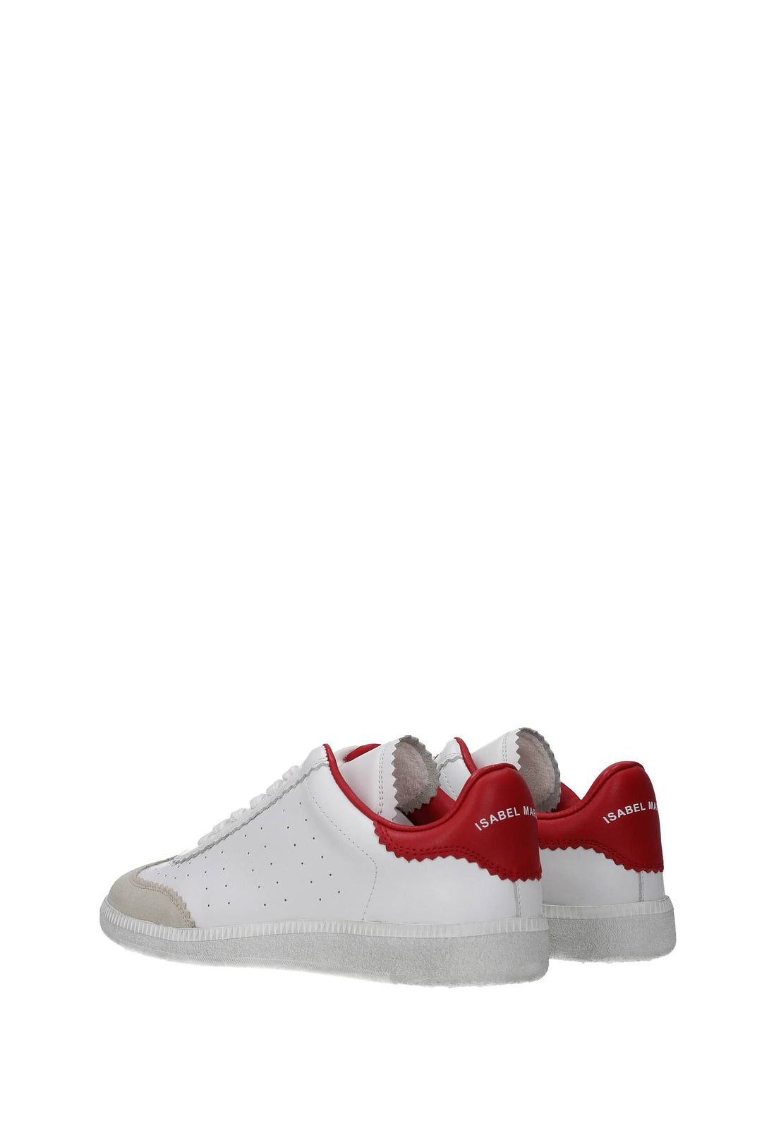 Sneakers Bryce Pelle Bianco Rosso - Isabel Marant - Donna
