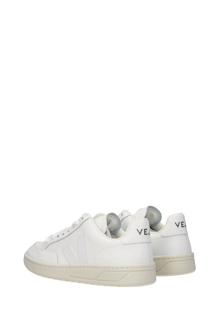 Sneakers V 12 Pelle Bianco Bianco - Veja - Donna