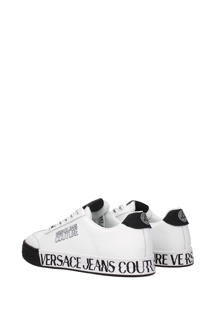 Versace Jeans Sneakers Couture Pelle Bianco Nero - Versace Jeans Couture - Uomo