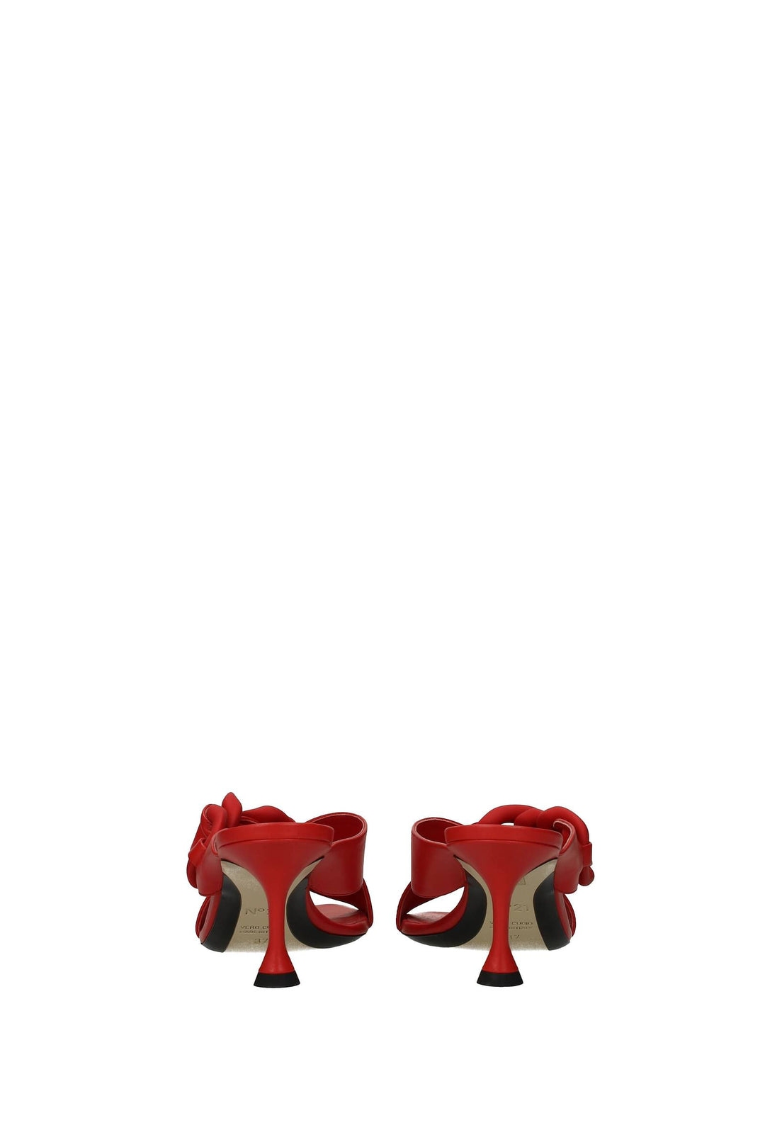Sandali Pelle Rosso Papavero - N°21 - Donna