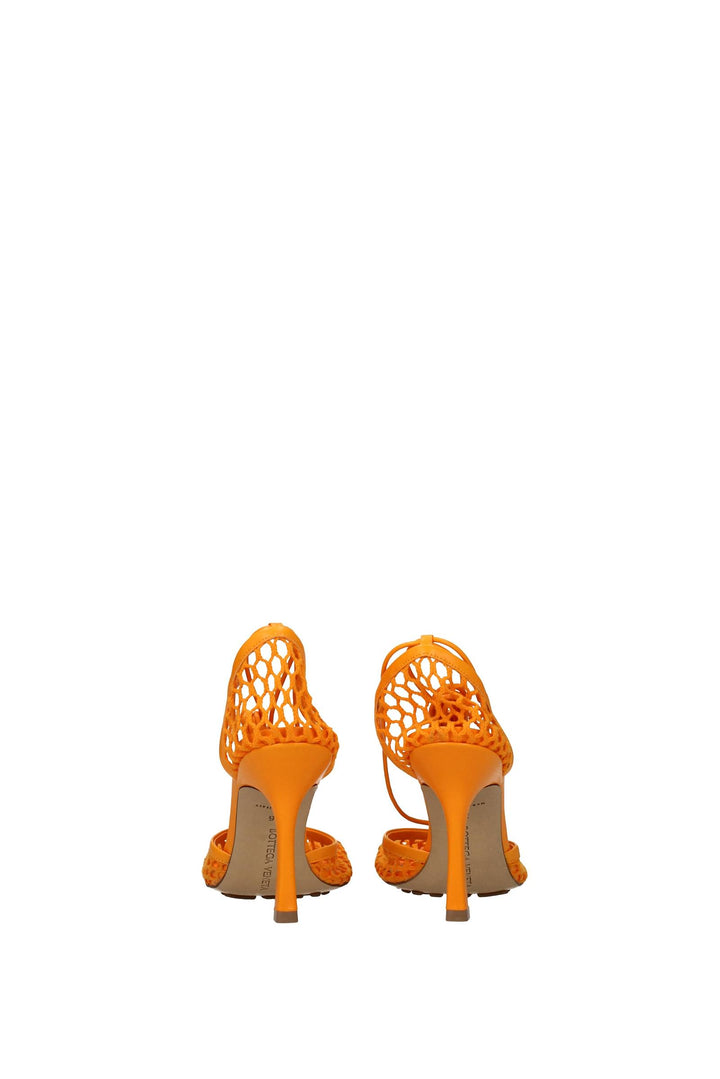 Sandali Tessuto Arancione Mandarino - Bottega Veneta - Donna