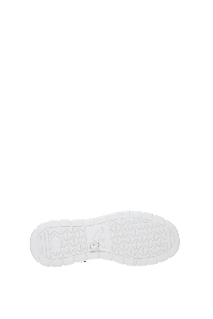 Sneakers Pelle Bianco Nero - Prada - Uomo