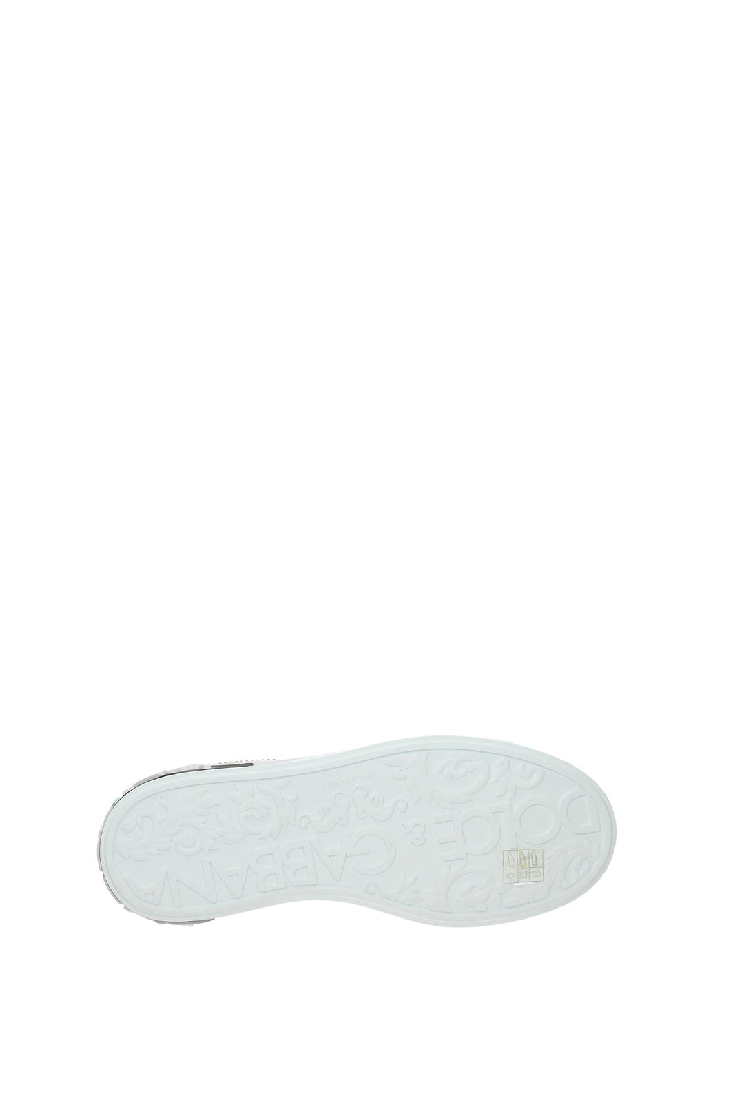 Sneakers Pelle Bianco Argento - Dolce&Gabbana - Donna
