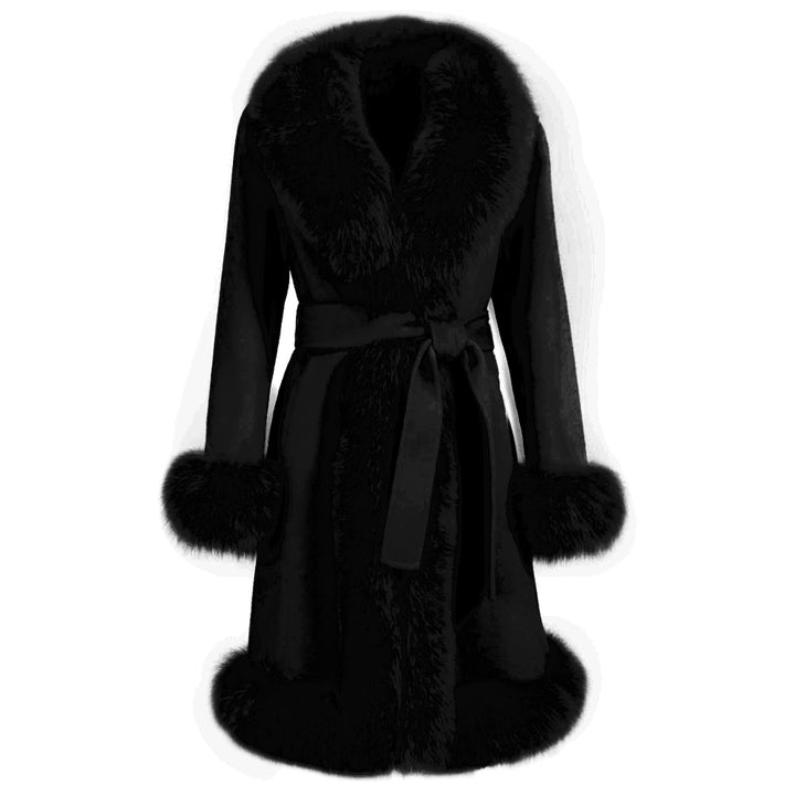 Cappotto Liberty Nero Misto Cachemire